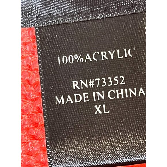 Retro Knit Sweater Orange XL Floral Boho Western Hippie Indie Folk Neutral 80s - Picture 7 of 9